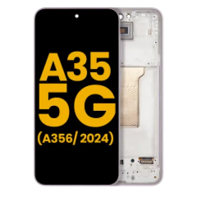 Дисплейний модуль (OLED) з рамкою для Samsung Galaxy A35 5G (A356 / 2024) (Refurbished) (Lilac)