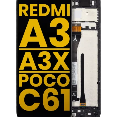 Дисплейний модуль (LCD) з рамкою для Xiaomi Redmi A3 / A3x / Poco C61 (Refurbished) (усі кольори)