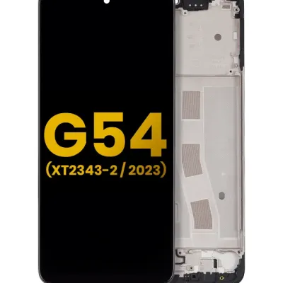 Дисплейний модуль (LCD) з рамкою для Moto G54 (XT2343 / 2023) (Refurbished) (Всі кольори)