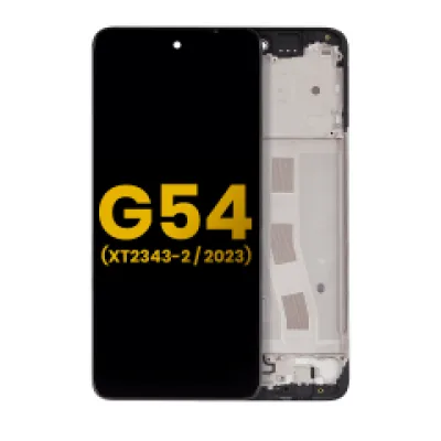 Дисплейний модуль (LCD) з рамкою для Moto G54 (XT2343 / 2023) (Refurbished) (Всі кольори)