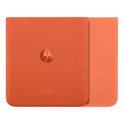Back Cover Glass For Motorola Razr / Razr 50 (XT2453 / 2024) (Genuine OEM) (Spritz Orange)