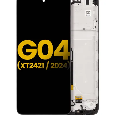 Дисплейний модуль (LCD) із рамкою для Motorola Moto G04 (XT2421 / 2024) / G04S (XT2421-8) / E14 (XT2421-12) (Refurbished) (All Colors)
