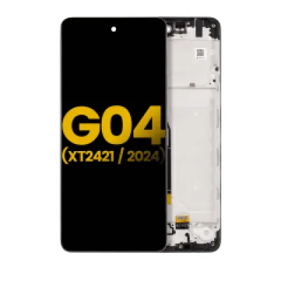 Дисплейний модуль (LCD) із рамкою для Motorola Moto G04 (XT2421 / 2024) / G04S (XT2421-8) / E14 (XT2421-12) (Refurbished) (All Colors)