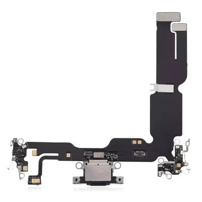 Charging Port Flex Cable For iPhone 15 Plus (Aftermarket Plus) (Black)