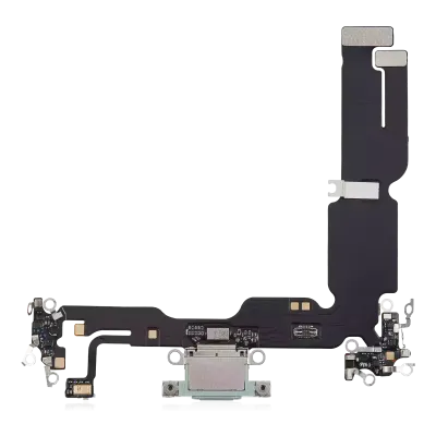 Charging Port Flex Cable For iPhone 15 Plus (Aftermarket Plus) (Green)