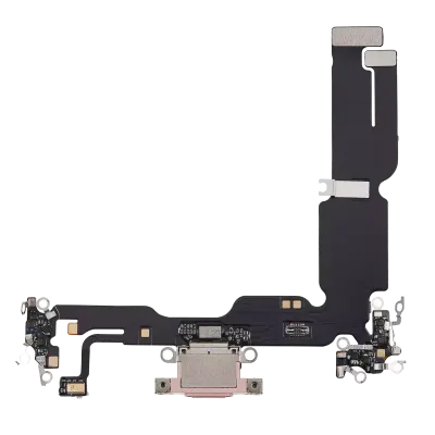 Charging Port Flex Cable For iPhone 15 Plus (Aftermarket Plus) (Pink)