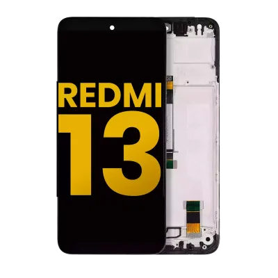 Дисплейний модуль (LCD) з рамкою для Xiaomi Redmi 13 4G / Redmi 13 5G / Note 13R (Refurbished) (усі кольори)