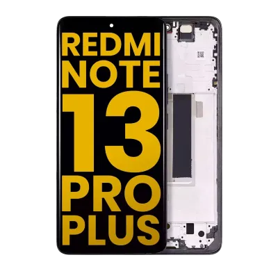 OLED Assembly With Frame For Xiaomi Redmi Note 13 Pro Plus (Refurbished) (Black)