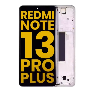 OLED Assembly With Frame For Xiaomi Redmi Note 13 Pro Plus (Refurbished) (White)