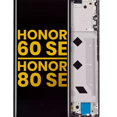 OLED Assembly With Frame For Honor 60 SE / 80 SE (Refurbished) (Black)
