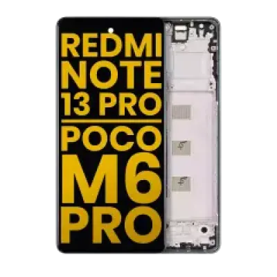 Дисплейний модуль (OLED) з рамкою для Xiaomi Redmi Note 13 Pro 4G / Poco M6 Pro 4G (Refurbished) (Forest Green)