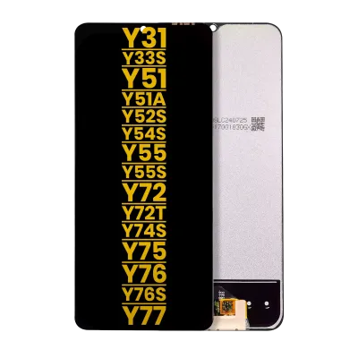 Дисплейний модуль (LCD) без рамки для Vivo Y31 / Y33s / Y51 / Y51a / Y52s 5G / Y53s / Y55 5G / Y55s / Y72 5G / Y72t / Y74s / Y75 5G / Y76 5G / Y76s / Y77 5G (Refurbished) (усі кольори)