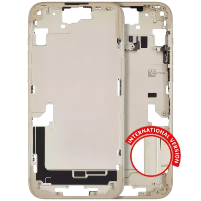 Mid-Frame Housing W/ Small Parts For iPhone 15 Plus (EU / Global Version) (Used OEM Pull: Grade A) (Yellow)