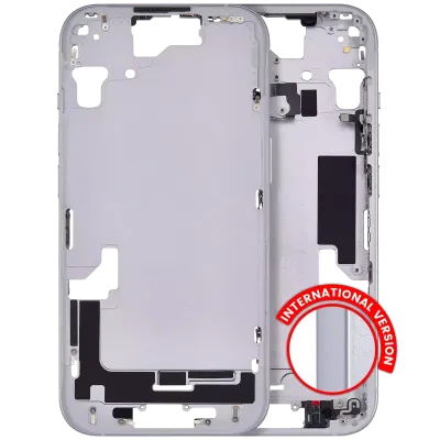 Середня рамка з дрібними деталями для iPhone 15 (EU / Global Version) (Aftermarket Plus) (синій)