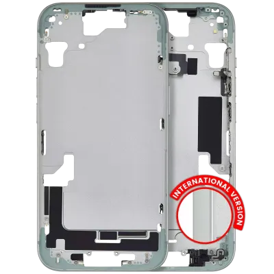 Середня рамка з дрібними деталями для iPhone 15 (EU / Global Version) (Aftermarket Plus) (зелений)