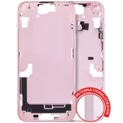 Середня рамка з дрібними деталями для iPhone 15 Plus (EU / Global Version) (Aftermarket Plus) (рожевий)