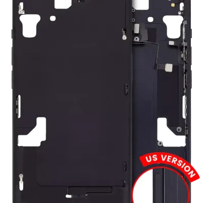 Середня рамка з дрібними деталями для iPhone 15 (US Version) (Aftermarket Plus) (чорний)