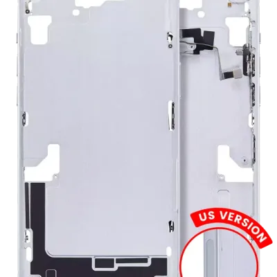 Середня рамка з дрібними деталями для iPhone 15 Plus (US Version) (Aftermarket Plus) (синій)