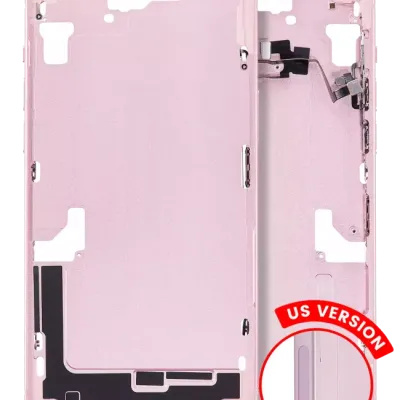 Середня рамка з дрібними деталями для iPhone 15 Plus (US Version) (Aftermarket Plus) (рожевий)