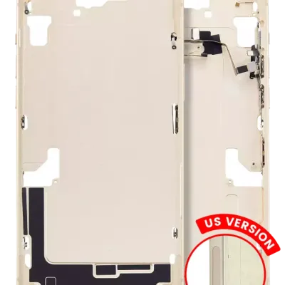 Середня рамка з дрібними деталями для iPhone 15 Plus (US Version) (Aftermarket Plus) (жовтий)