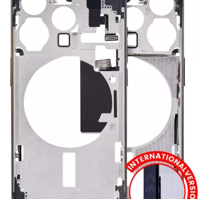 Mid-Frame Housing W/ Small Parts For iPhone 15 Pro (EU / Global Version) (Aftermarket Plus) (Blue Titanium)