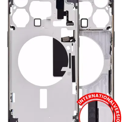Mid-Frame Housing W/ Small Parts For iPhone 15 Pro Max (EU / Global Version) (Aftermarket Plus) (Black Titanium)