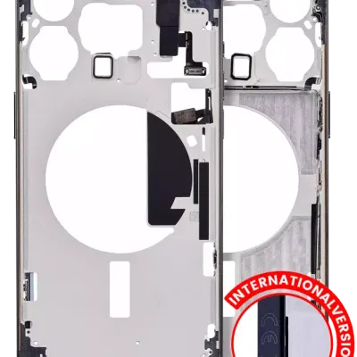 Mid-Frame Housing W/ Small Parts For iPhone 15 Pro Max (EU / Global Version) (Aftermarket Plus) (Blue Titanium)