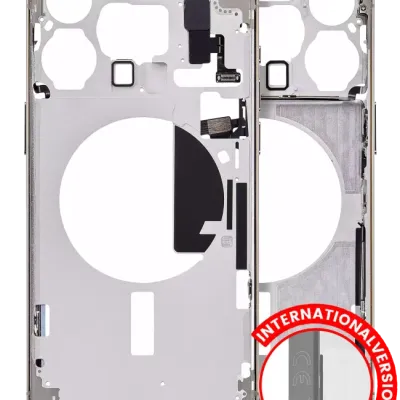 Mid-Frame Housing W/ Small Parts For iPhone 15 Pro Max (EU / Global Version) (Aftermarket Plus) (Natural Titanium)