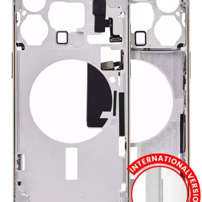 Mid-Frame Housing W/ Small Parts For iPhone 15 Pro Max (EU / Global Version) (Aftermarket Plus) (White Titanium)