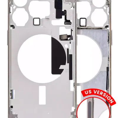 Mid-Frame Housing W/ Small Parts For iPhone 15 Pro Max (US Version) (Aftermarket Plus) (Natural Titanium)
