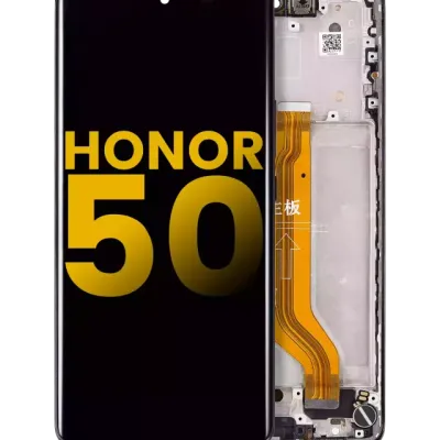 OLED Assembly With Frame For Honor 50 (Refurbished) (Midnight Black)