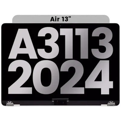 Дисплейний модуль LCD для MacBook Air 13" (A3113 / 2024) (з передвстановленим кабелем датчика кута кришки) (Used OEM Pull: Grade A) (Starlight)