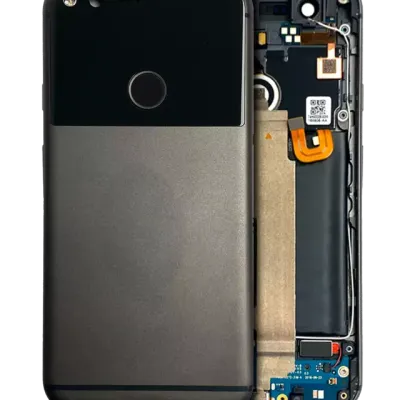 Back Housing W/ Small Components Pre-Installed For Google Pixel XL (Used OEM Pull: Grade A) (Black)