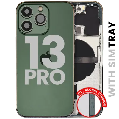 Back Housing W/ Small Parts For iPhone 13 Pro (EU / Global Version) (Used OEM Pull: Grade B) (Alpine Green)