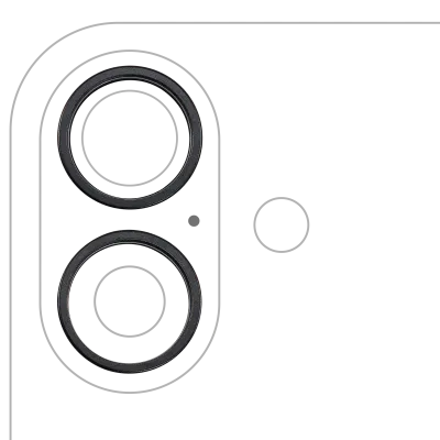 Рамка основної камери для iPhone 16 / 16 Plus (чорний) (2 шт)