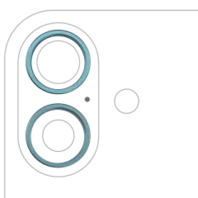 Рамка основної камери для iPhone 16 / 16 Plus (Teal) (2 шт)