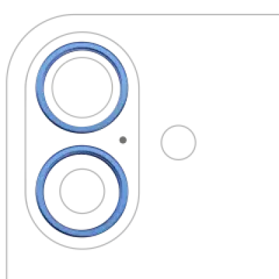 Рамка основної камери для iPhone 16 / 16 Plus (Ultramarine) (2 шт)