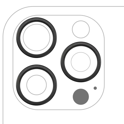 Рамка основної камери для iPhone 16 Pro / 16 Pro Max (Black Titanium) (3 шт)