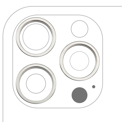 Back Camera Bezel Ring Only For iPhone 16 Pro / 16 Pro Max (Natural Titanium) (3 Piece Set)