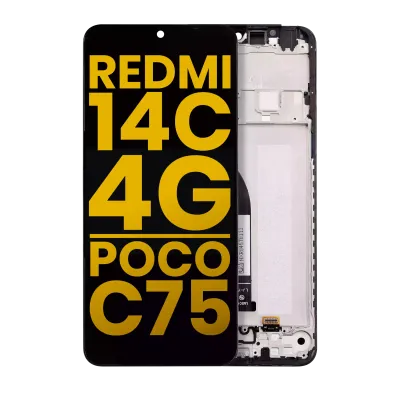 Дисплейний модуль LCD з рамкою для Xiaomi Redmi 14C 4G / Poco C75 (Refurbished) (всі кольори)
