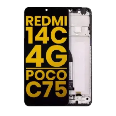 Дисплейний модуль LCD з рамкою для Xiaomi Redmi 14C 4G / Poco C75 (Refurbished) (всі кольори)