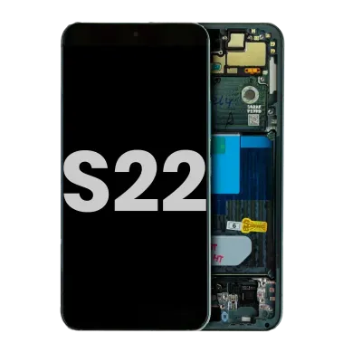 OLED Assembly With Frame For Samsung Galaxy S22 5G (Used OEM Pull: Grade B/C) (Phantom Green)