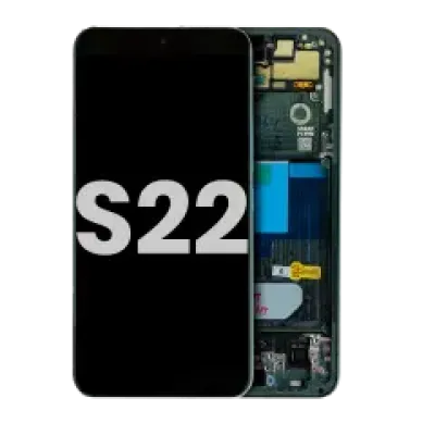 Дисплейний модуль (OLED) з рамкою для Samsung Galaxy S22 5G (Used OEM Pull: Grade B/C) (Phantom Green)
