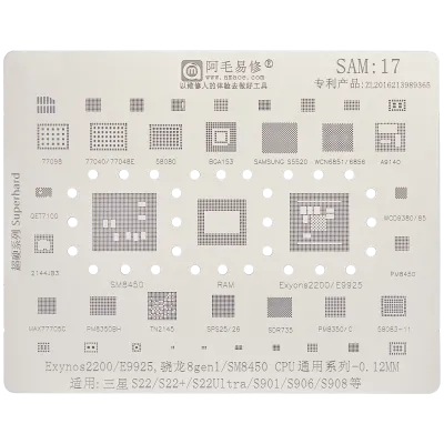 Reballing Stencil Amaoe для IC чіпу для Samsung Galaxy S22 / S22 Plus / S22 Ultra