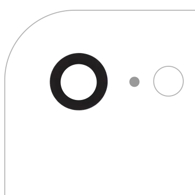 Back Camera Lens With Adhesive (Glass Only) For iPhone 7 / 8 / SE (2020) / SE (2022) (Real Sapphire) (Premium) (All Colors) (10 Pack)