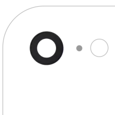 Скло камери з кріпленням і рамкою для iPhone 7 (Real Sapphire) (Premium) (10 шт)