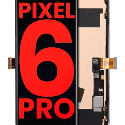Дисплейний модуль (OLED) з рамкою (без датчика відбитків) для Google Pixel 6 Pro (Aftermarket Plus) (усі кольори)