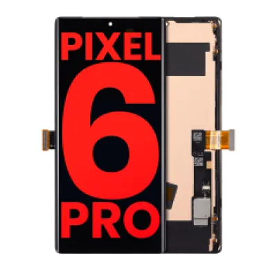 Дисплейний модуль (OLED) з рамкою (без датчика відбитків) для Google Pixel 6 Pro (Aftermarket Plus) (усі кольори)