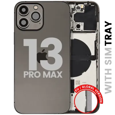 Back Housing W/ Small Parts For iPhone 13 Pro Max (EU / Global Version) (Used OEM Pull: Grade A) (Graphite)