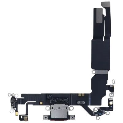 Charging Port Flex Cable For iPhone 16 (US Version) (Genuine OEM) (Black)